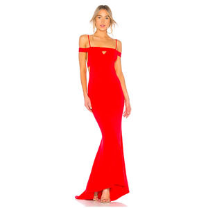 Lovers + Friends Maxi Gown Dress Red Rose Size XS